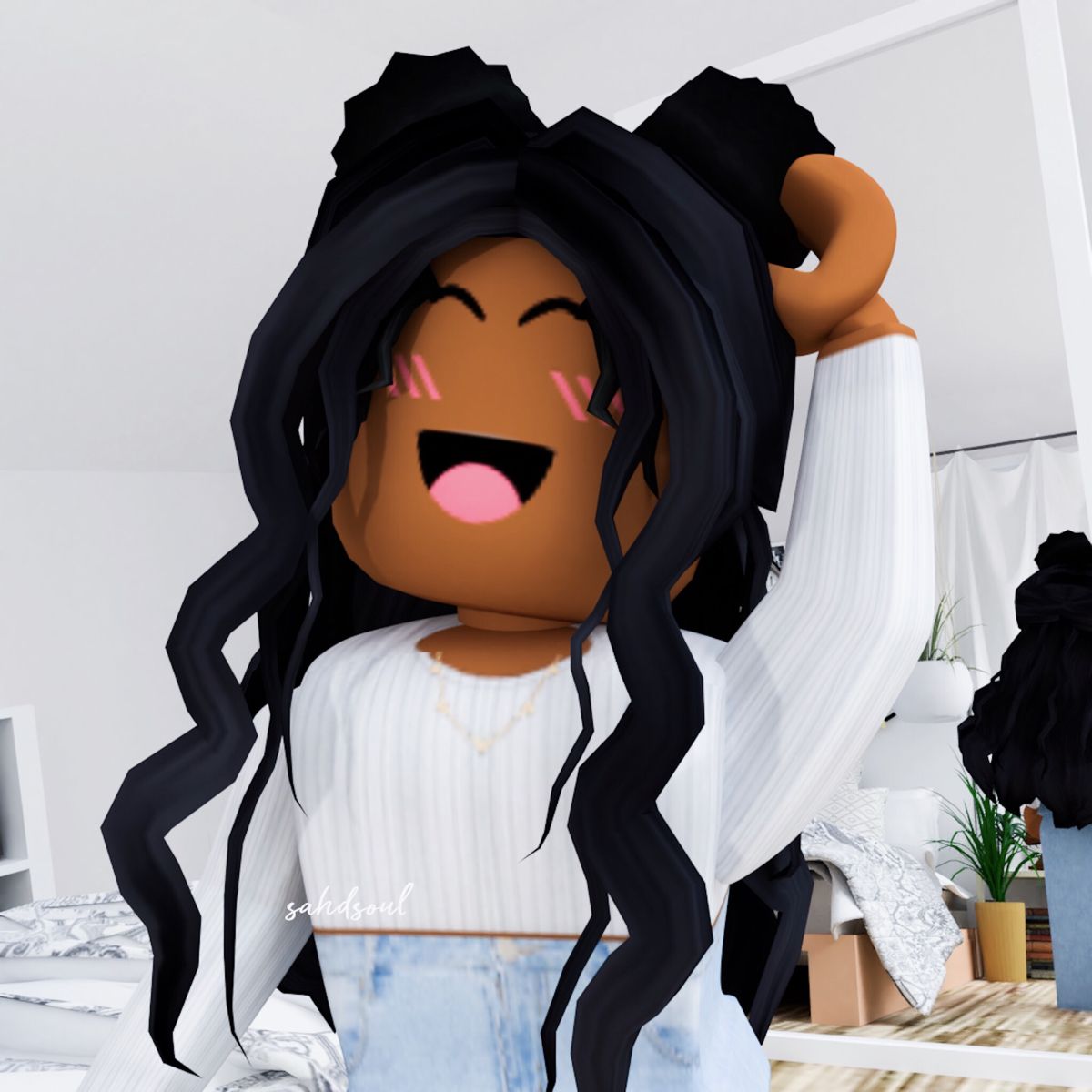 Featured image of post Black Hair Roblox Avatar