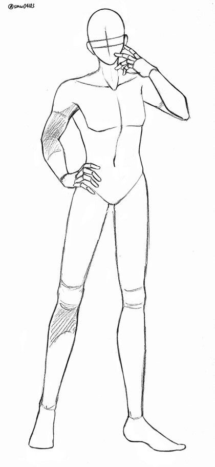 Featured image of post Full Body Anime Drawing Base Male