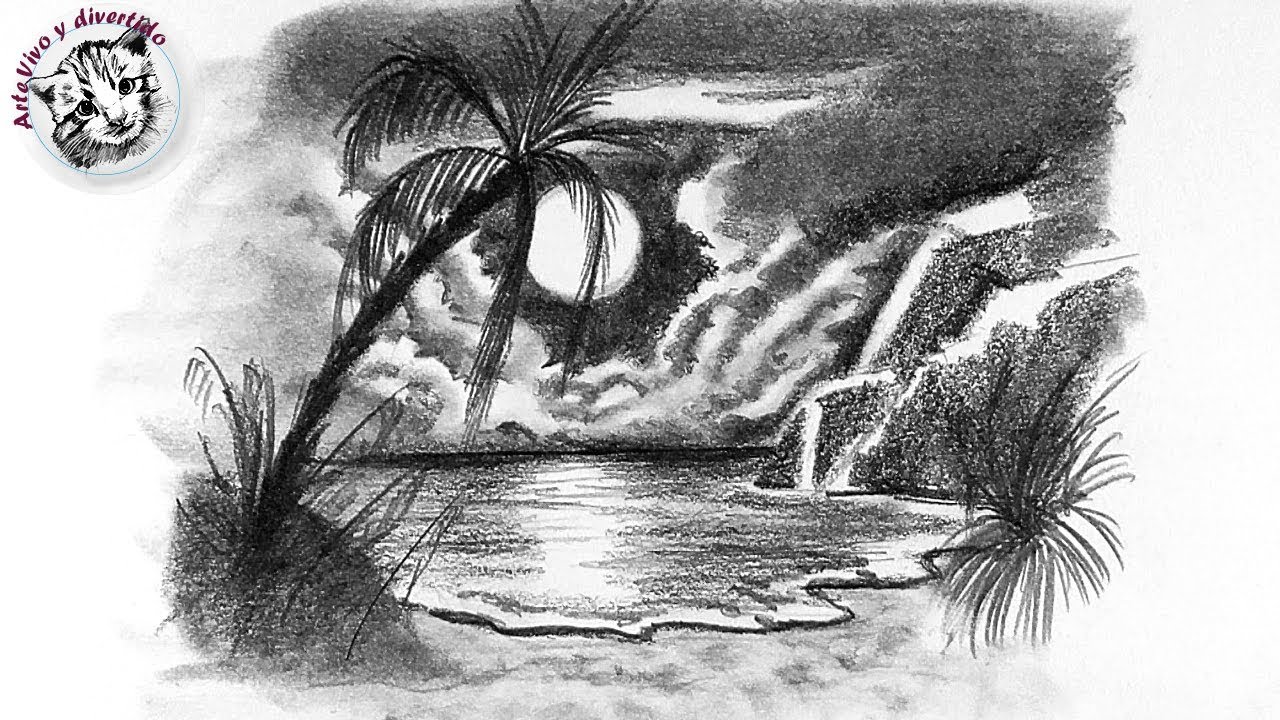 Featured image of post Playa Paisajes A Lapiz De Noche